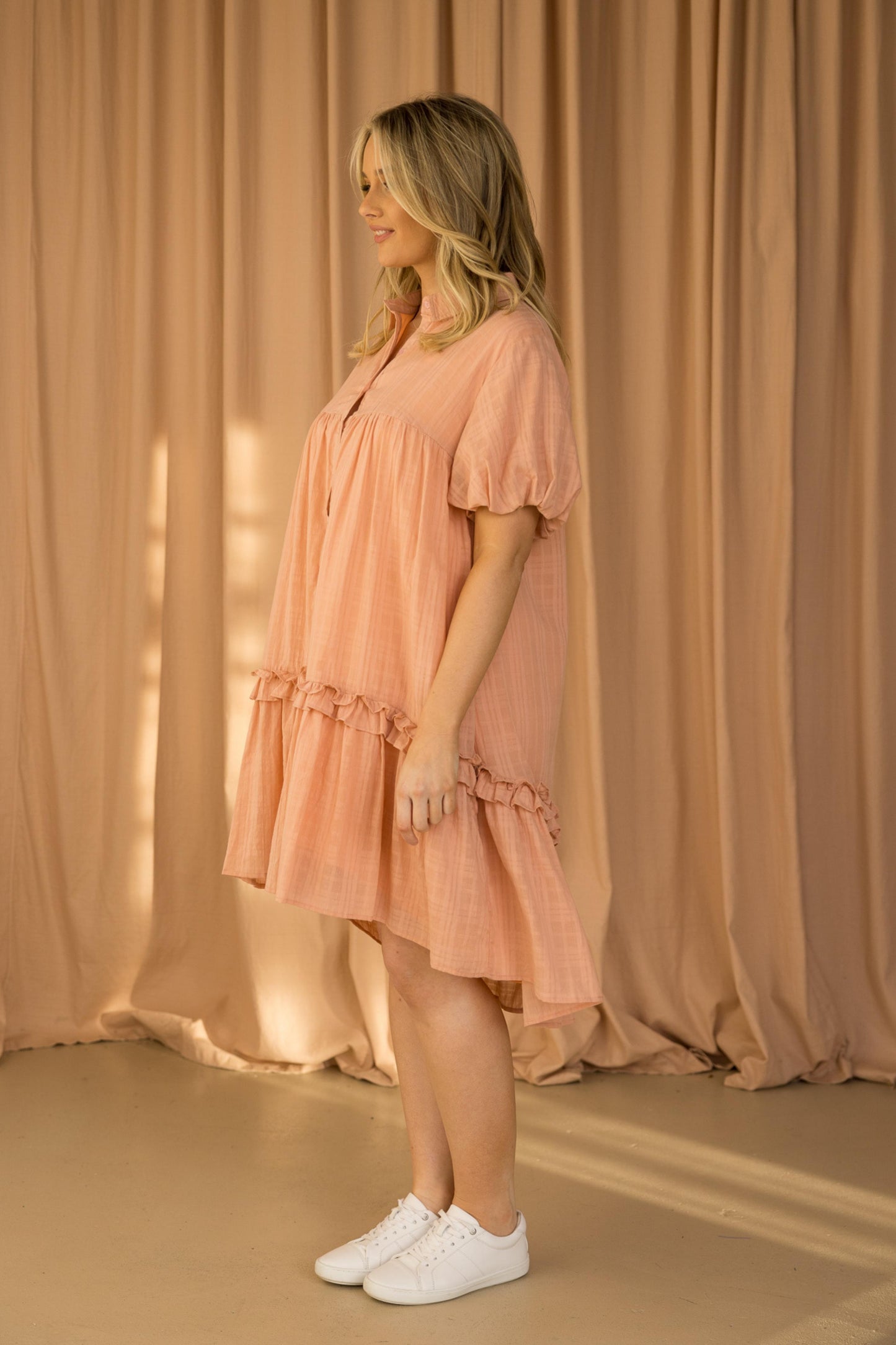 Petra Dress in Coral