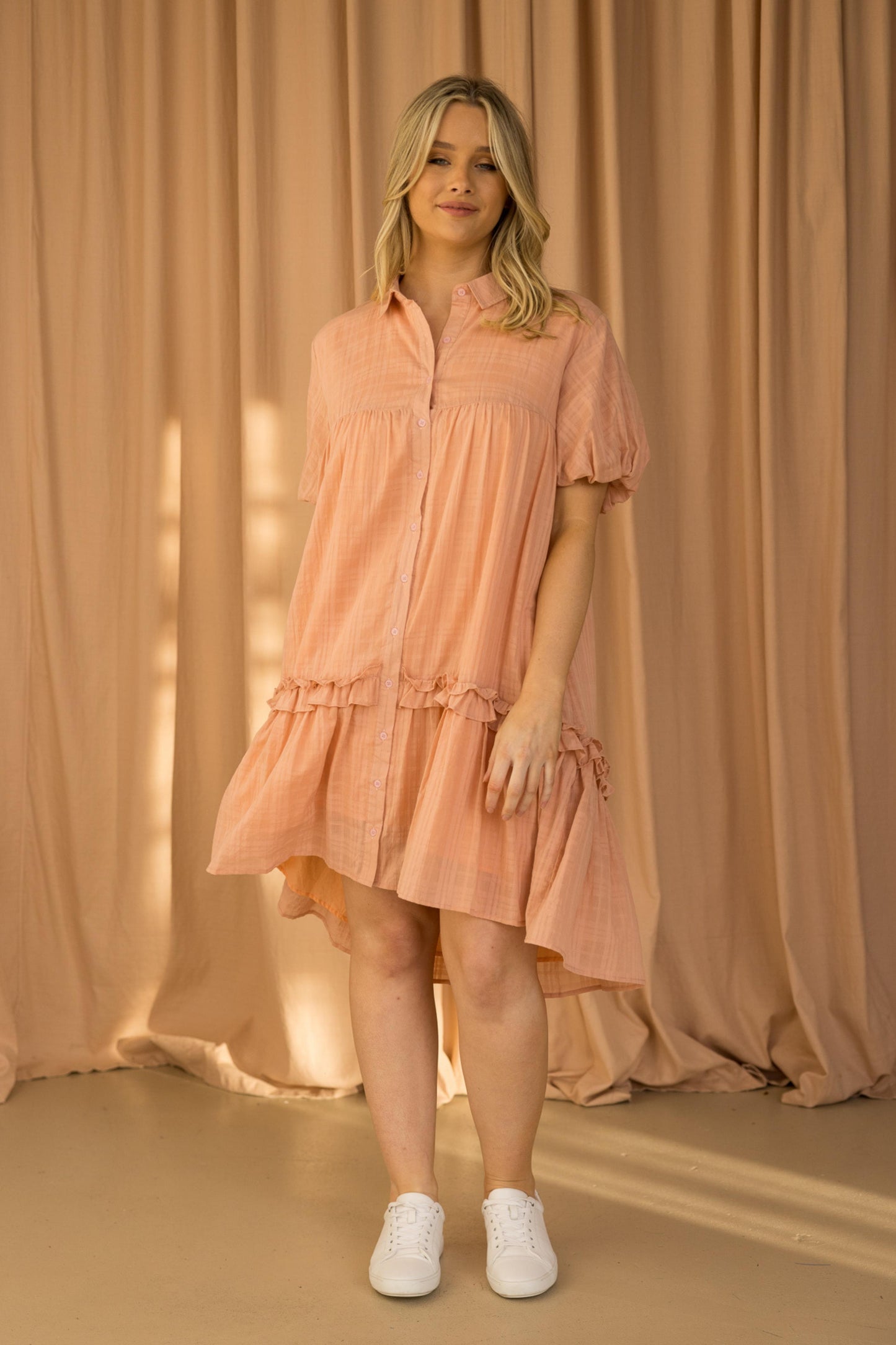 Petra Dress in Coral