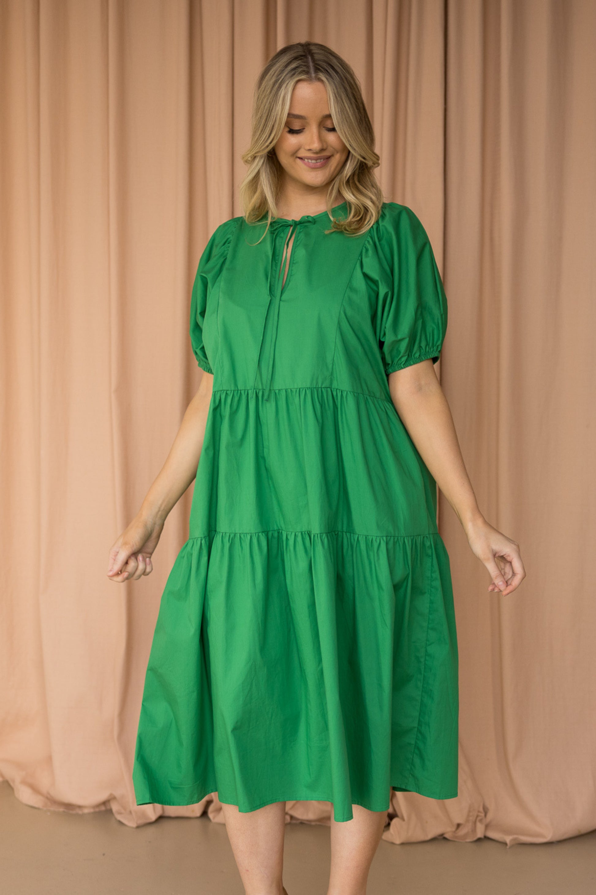 Drifter Midi Dress in Emerald