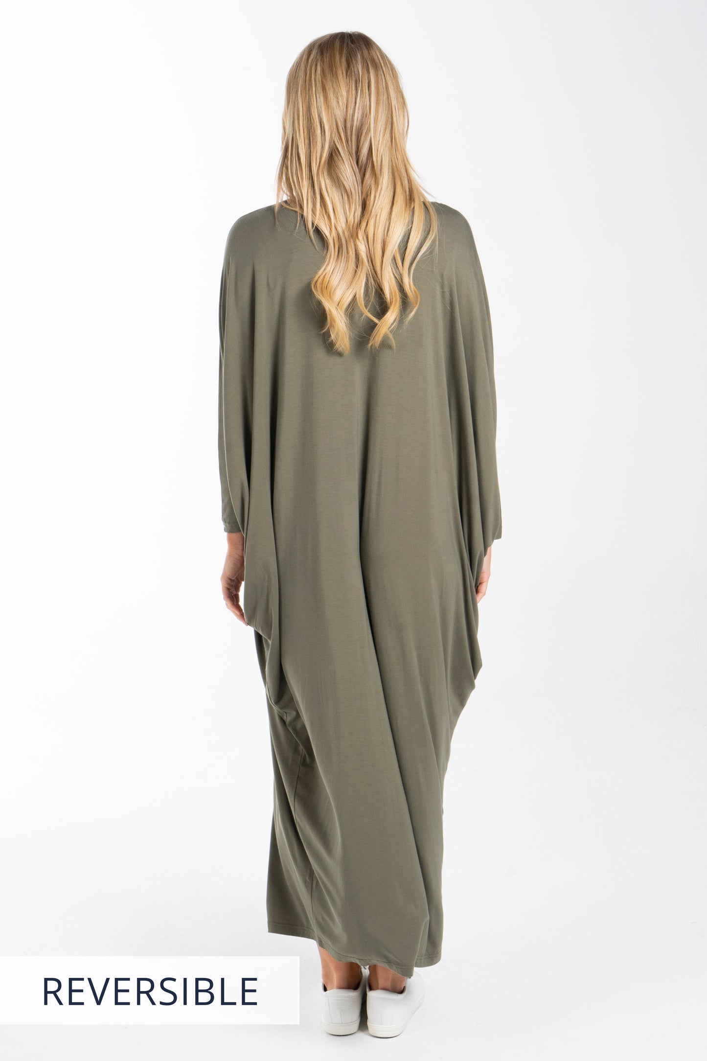 Long Sleeve Maxi Miracle Dress in Khaki