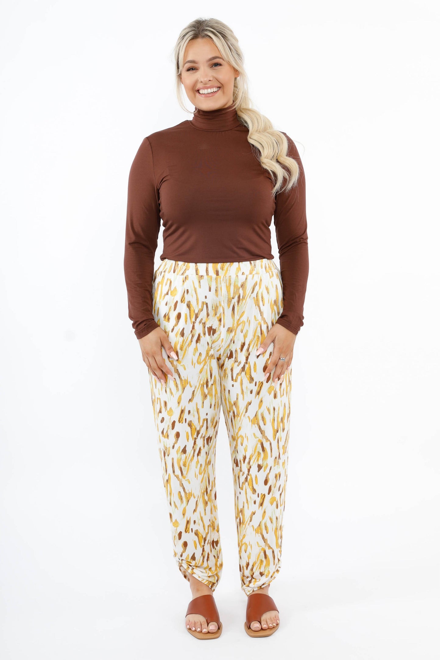 FINAL SALE Long Sleeve High Neck Basic in Chocolate