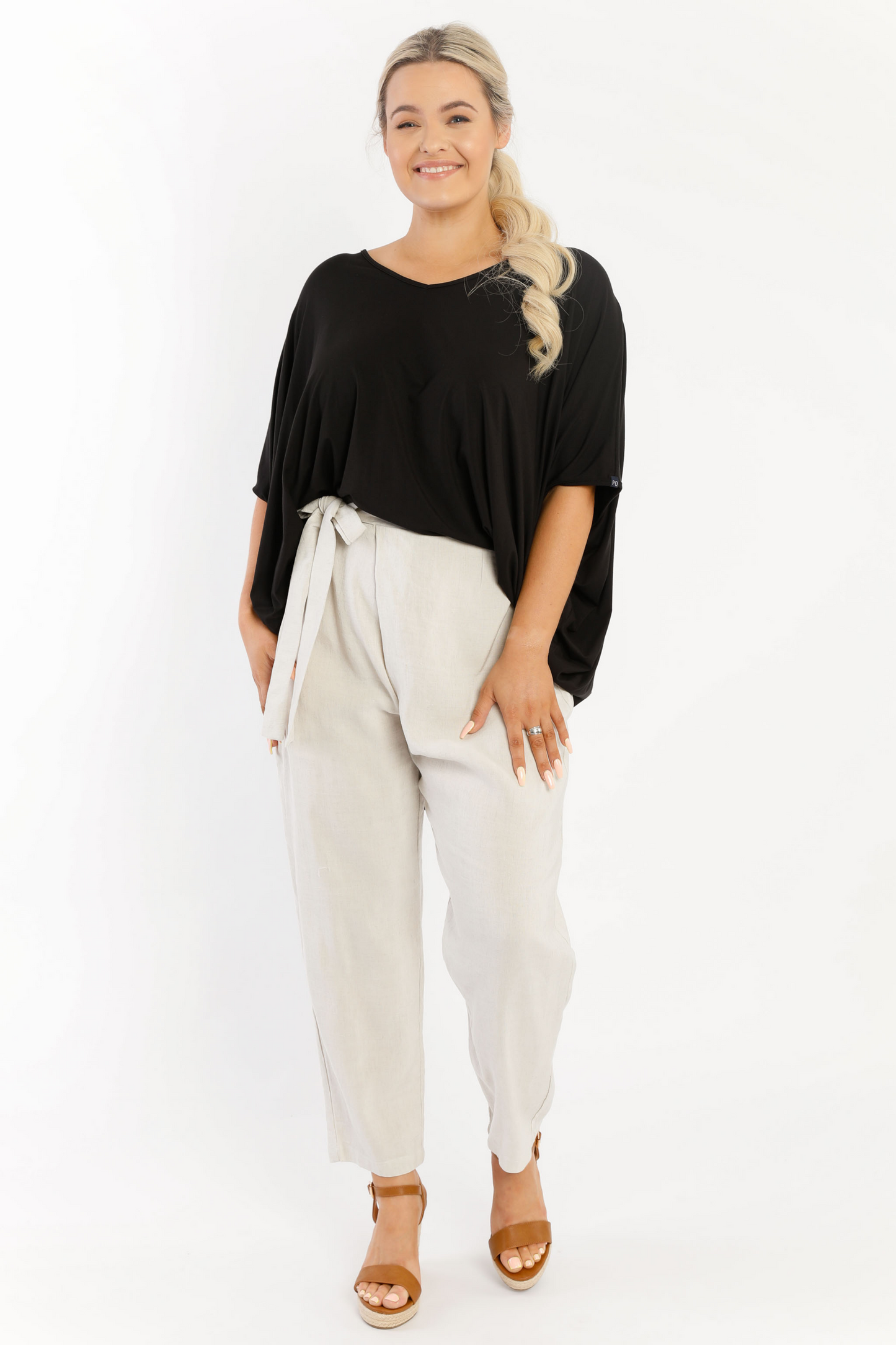 FINAL SALE Melody Pleat Pant in Sand