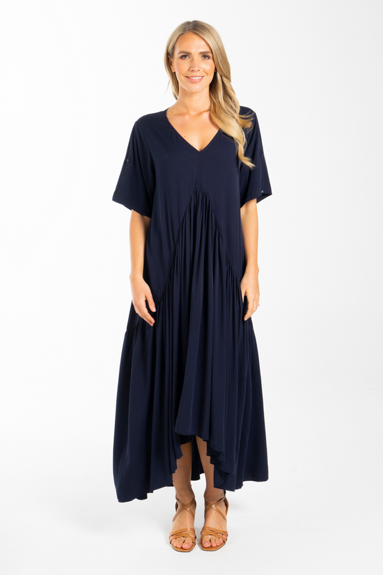 Peak Maxi Dress in Navy | PQ Collection | Shop Now