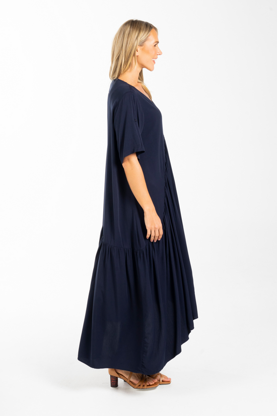 Peak Maxi Dress in Navy | PQ Collection | Shop Now