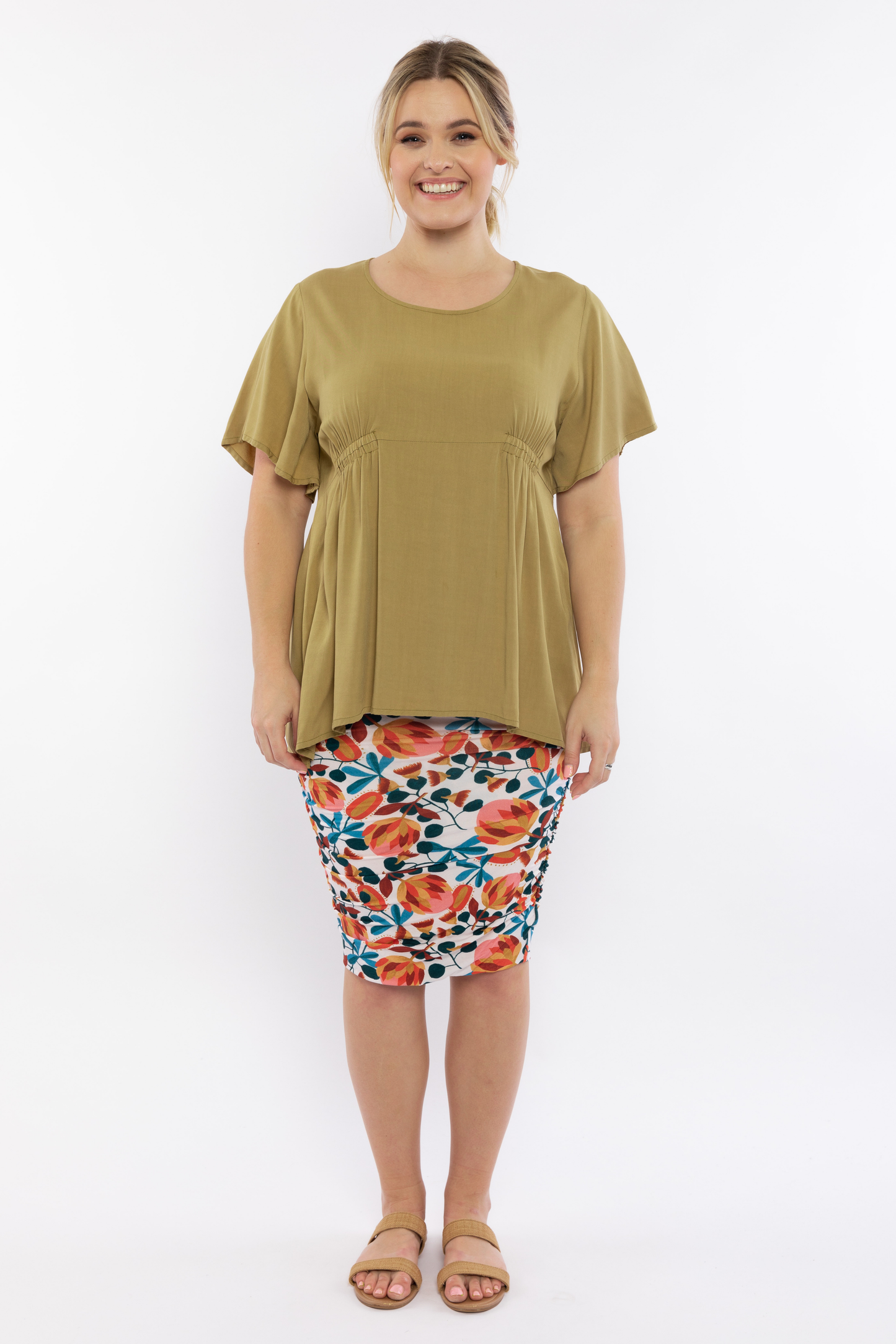 FINAL SALE Poetry Top in Olive