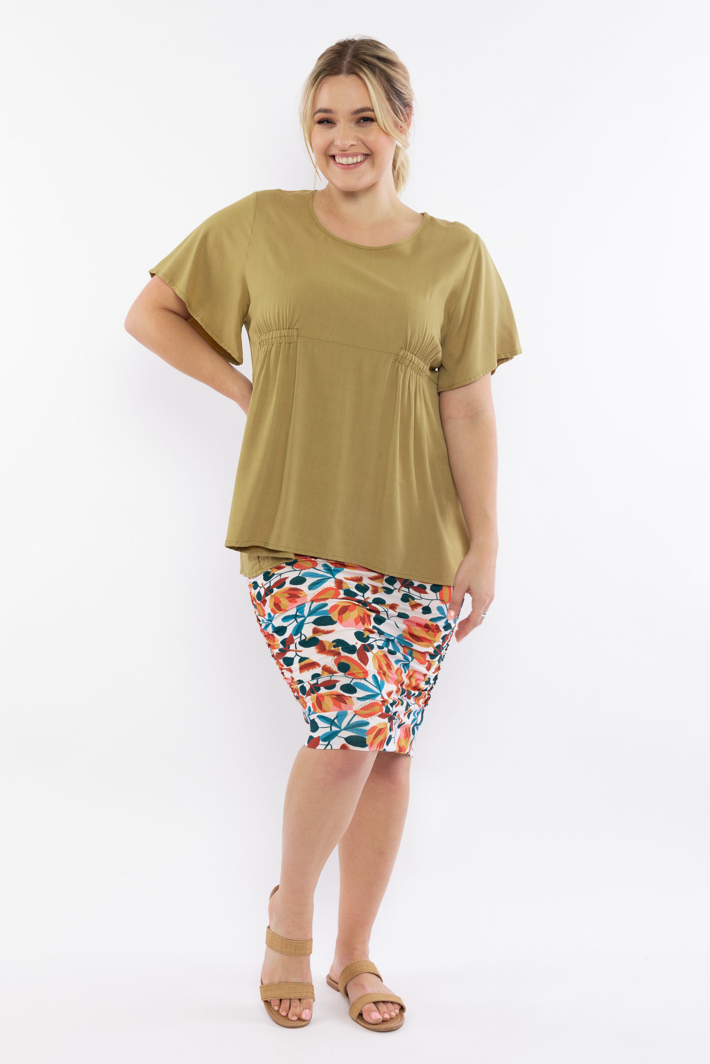 FINAL SALE Poetry Top in Olive