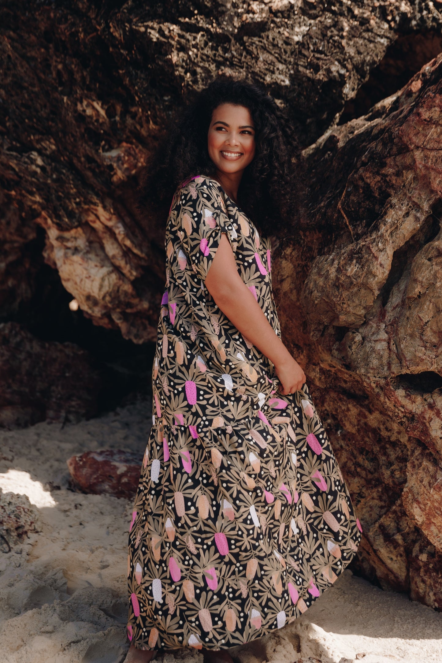 FINAL SALE Peak Maxi Dress in Banksia