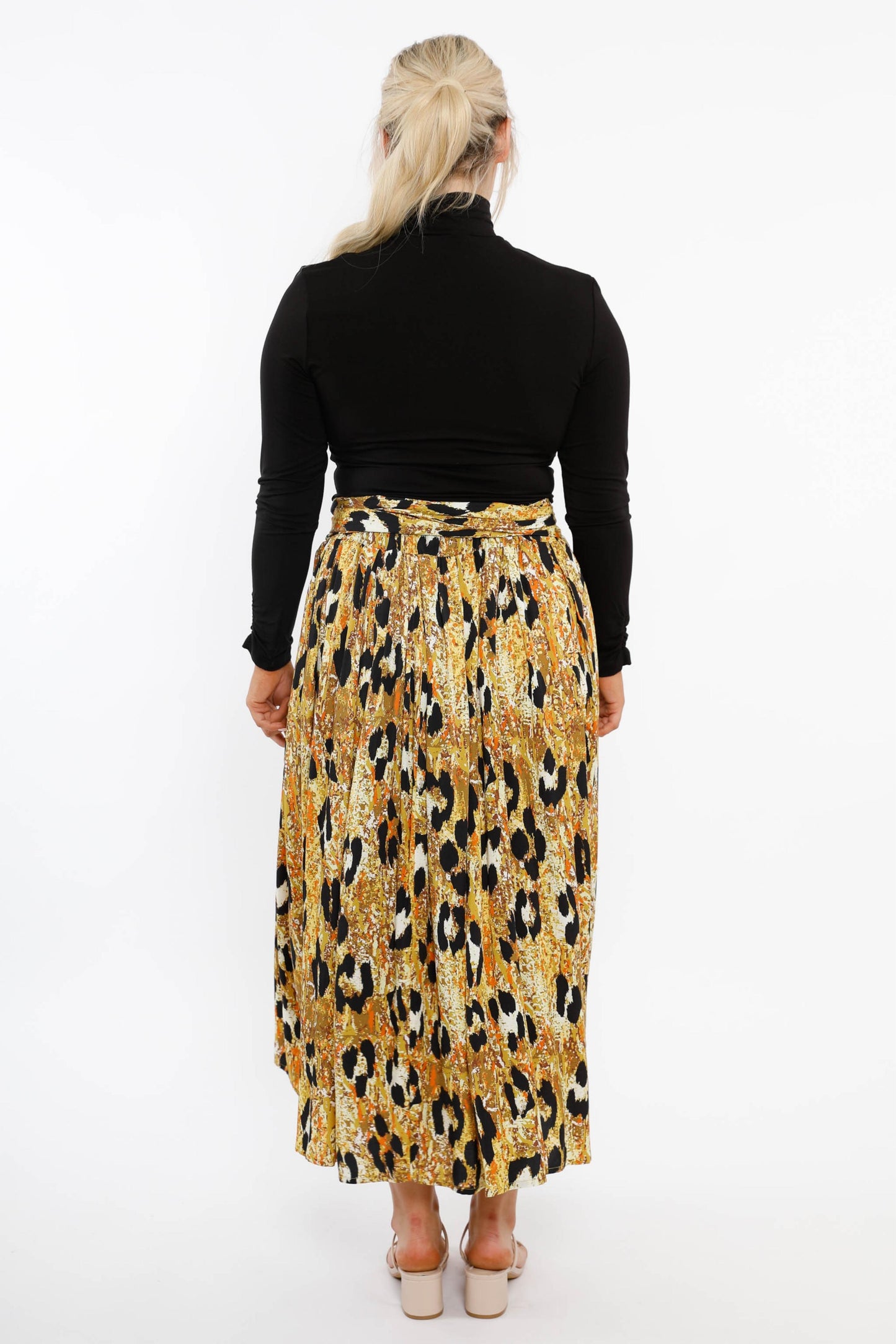 FINAL SALE Twirl Tie Skirt in Enchanted Leopard