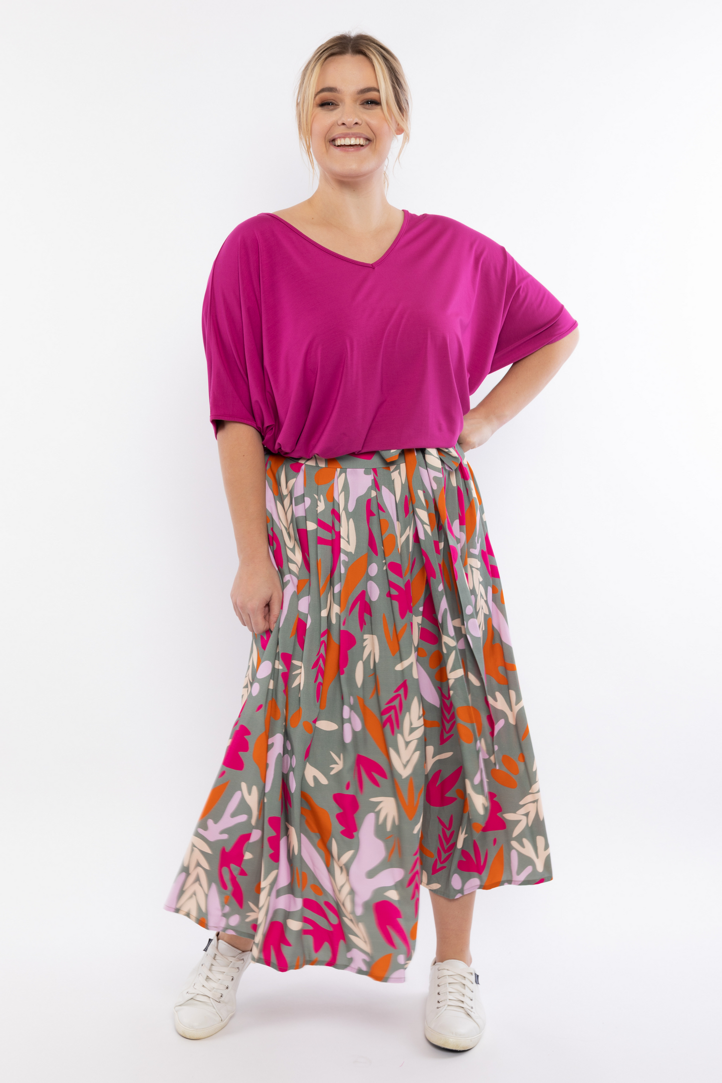 FINAL SALE Twirl Tie Skirt in Coral Cove